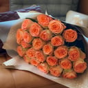 Букет «Персиковые пионовидные розы»