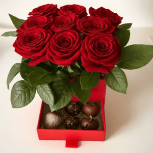 Клубника в шкатулке "Алый бархат"