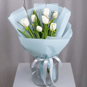 Букет из тюльпанов "Сеньора Бьянка"