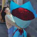 Букет «101 красная метровая роза»