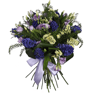 Букет «Сияние ночи» из экзотических цветов и эустом