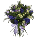 Букет «Сияние ночи» из экзотических цветов и эустом