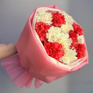 Авторский букет 129- Авторский букет из гвоздик