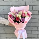 Букет "15 роз Кения нежный микс"