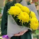 Букет «Жёлтые шарики» из хризантем