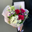 Микс Букетик 5 из роз и эустом