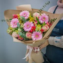 Букет «Воздушный поцелуй» из альстромерий и гербер