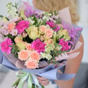 Букет «Фиолет» из роз и гвоздик