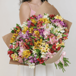 Букет из 51 альстромерии микс