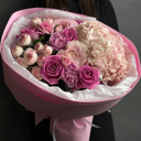 Букет «Розовое облачко» из гортензий