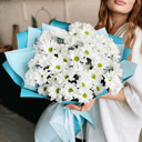 Букет «Белоснежный сад» из хризантем