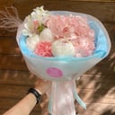 Букет «Белые Пионы гортензия альстромерия»