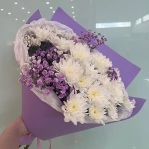 Букет "Фиолетовый" из хризантем