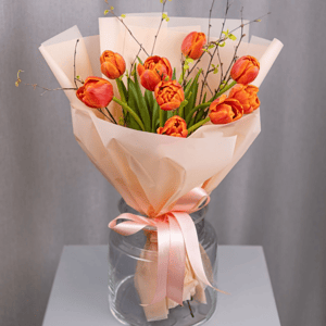 Монобукет "Аура Тангери в пудре"