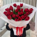 Букет «Алые пионовидные тюльпаны»