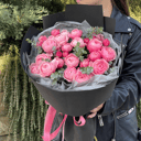 Стильный букет с пион розой