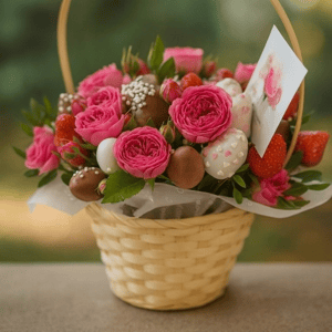 Корзина из клубники "Очарование"