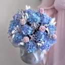 Композиция из сухоцветов лазурная