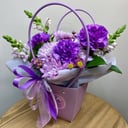 Коробка с цветами «Цветочная магия» из хризантем и экзотических цветов