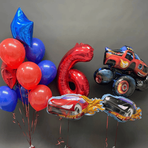 Набор шаров с цифрой 6 для мальчика