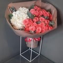 Букет Гортензия с кустовой розой