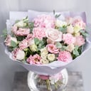 Букет "Зефир" из роз и гвоздик