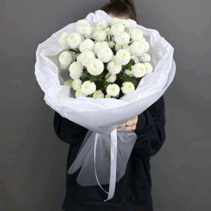 Монобукет из нежных хризантем Ньютон