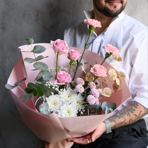 Букет розовая нежность