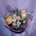 Букет «Песнь весны» из роз и альстромерий