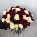 Букет «Красное белое» из роз