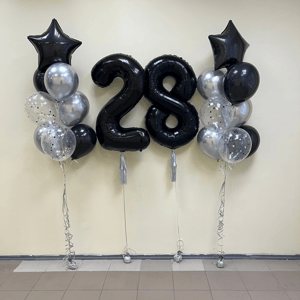 Набор шаров с гелием 588 -с цифрами 2