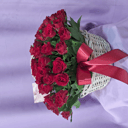 Корзина с 71 красной розой