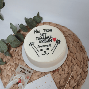 Большой бенто торт с котиком