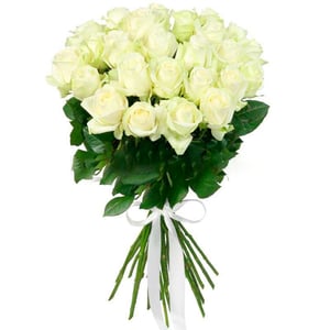 Букет «25 белых роз»