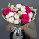 Букет Шарм из роз и эустом