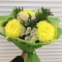 Букет «Летний зной» из хризантем и альстромерий