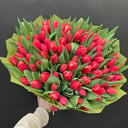 Букет «101 Красно-розовый тюльпан»