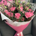 Букет «Миранда» из роз и эустом