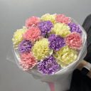 Букет «15 нежных гвоздик микс»