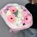 Букет «Вместе навсегда» из роз и хризантем