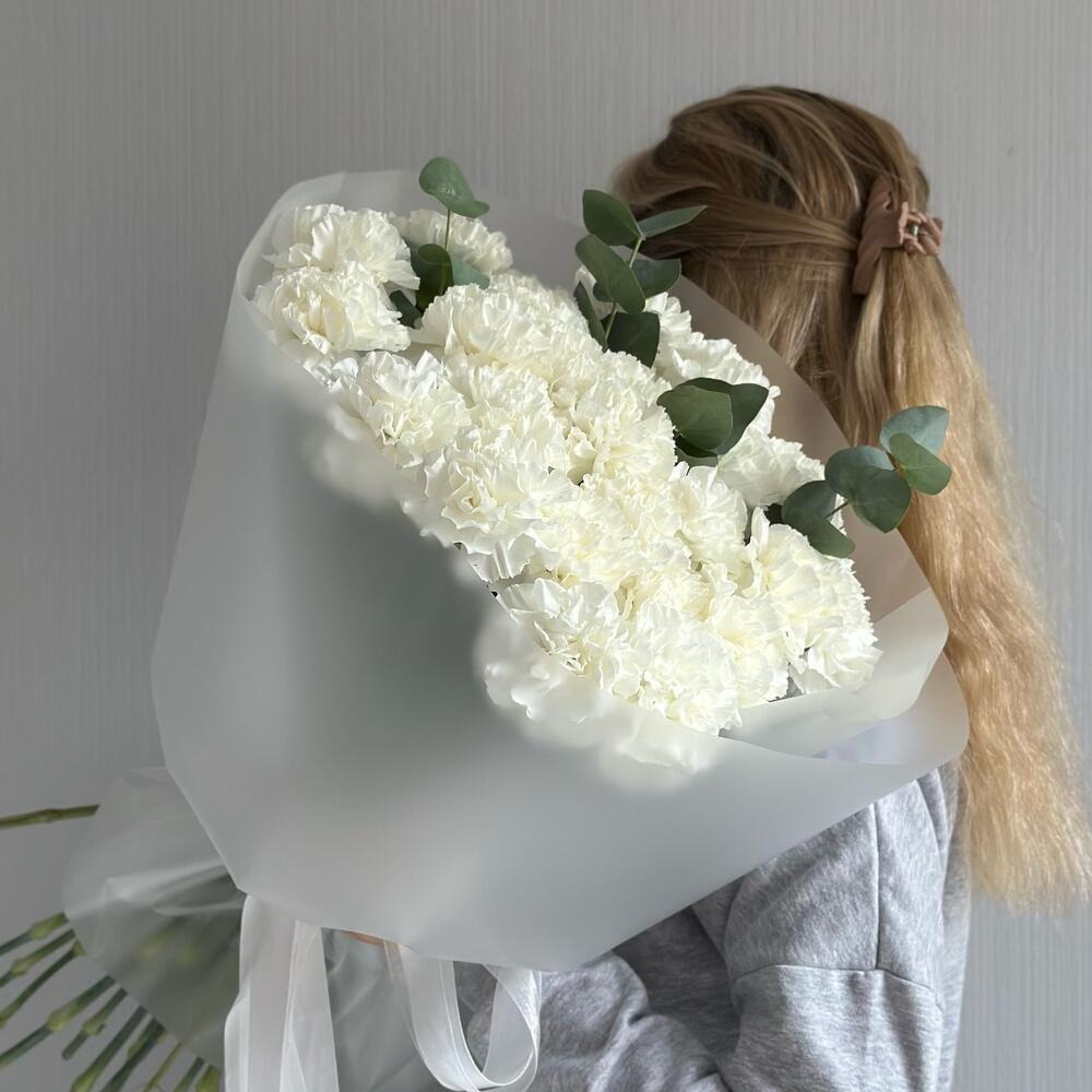 Букет белоснежных диантусов