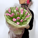 Стильный букет Розовых Тюльпанов