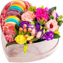 Подарочный набор «Мальта» из роз и эустом