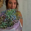 Радужный букет из гипсофил