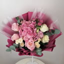 Букет «Бин Бом» из роз и эустом