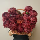 Букет «Корзина с хризантемами Бигуди»