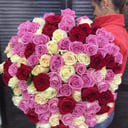 Букет «101 роза микс 60 см»