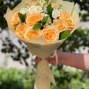 Букет «Матисс» из роз и эустом