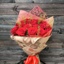 Букет «21 красная высокая роза»