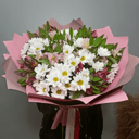 Букет «Пленительное чувство» из альстромерий и хризантем